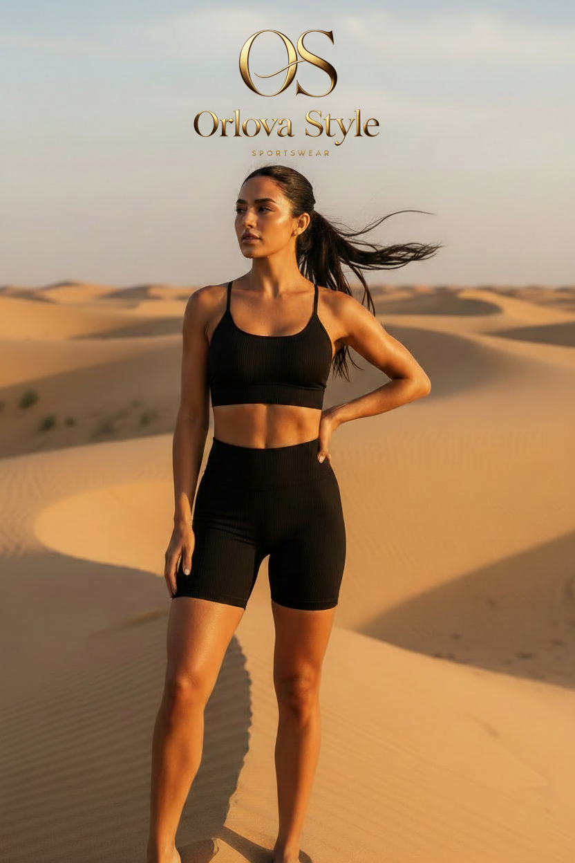ORLOVA Black 4-Piece Activewear Set